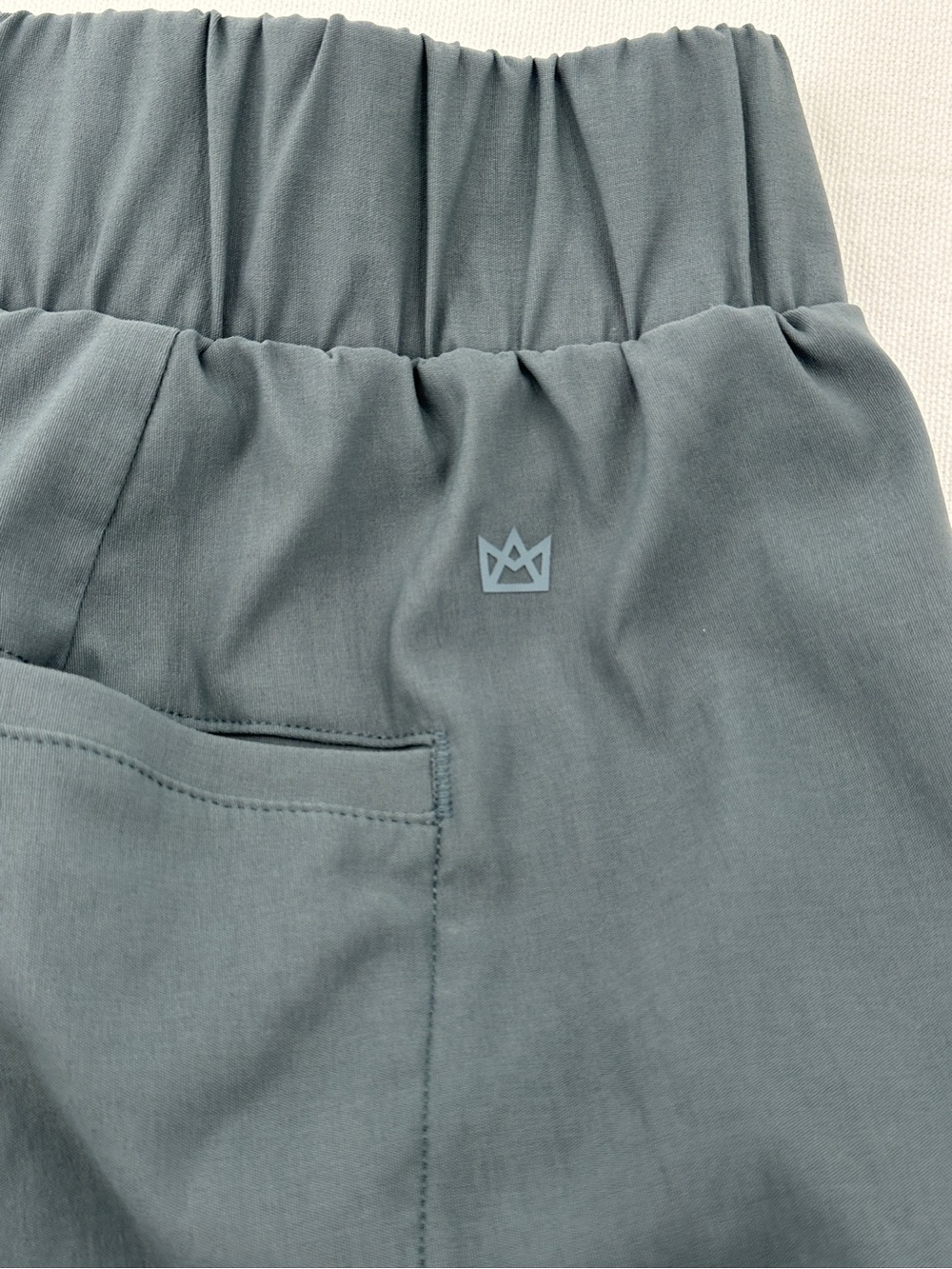 Modern Ambition Women’s Small Pull-On Wide Leg Pants Blue Gray Stretch Pockets